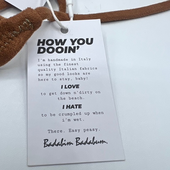 Reina Olga suede effect bikini set M straps bottom - Picture 9 of 10